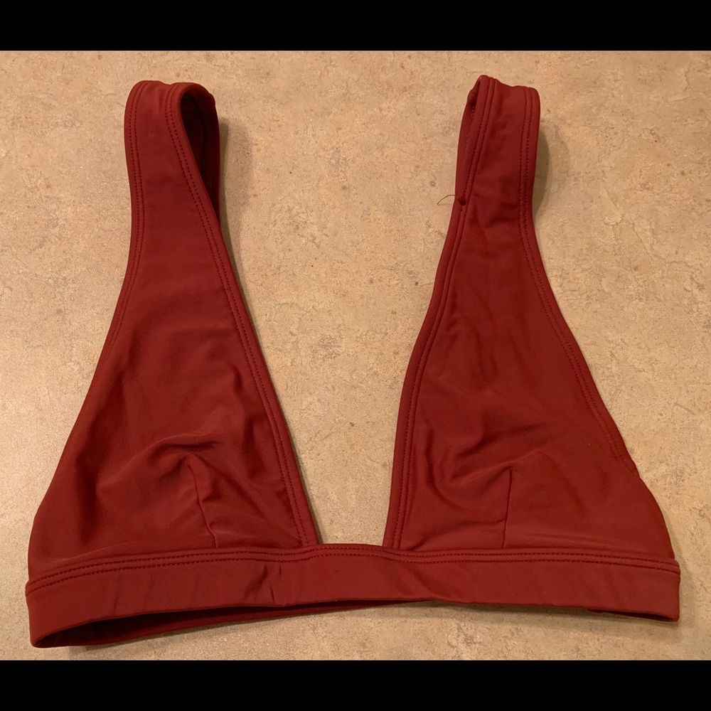 Rust Forever 21 Deep Plunge High Waist Bikini Set